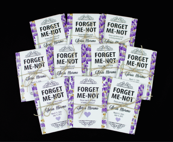 Lavender Memorial Forget-Me-Not Seed Packets