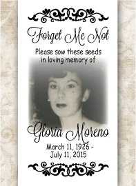 Classic Photo Memorial Seed Packet Proof