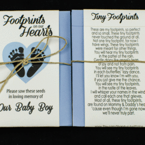 Baby Boy Infant Child Memorial Seed Packets – Tiny Footprints