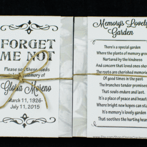 Gray & White Memorial Forget-Me-Not Seed Packets