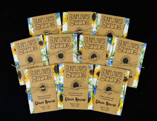 Sunflower Memorial Seed Packets