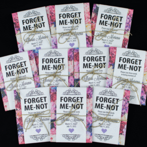 Red and Purple Memorial Forget-Me-Not Seed Packets