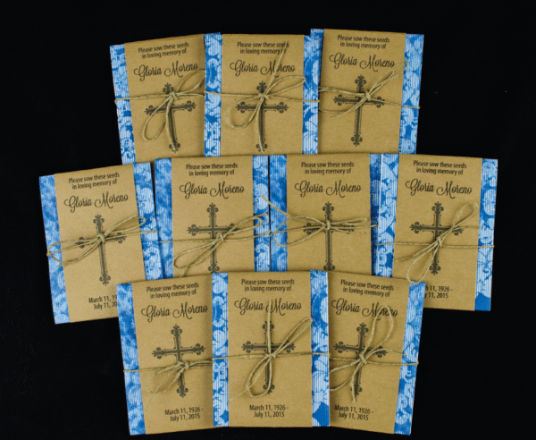 Religious Memorial Seed Packets with Cross