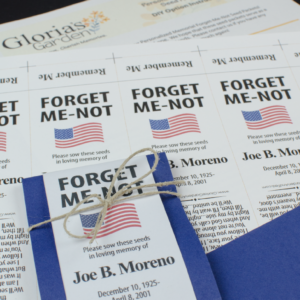 Do-It-Yourself Patriotic Memorial Forget-Me-Not Seed Packets