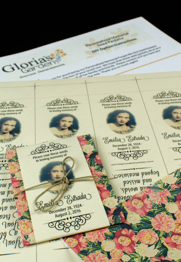 Do-It-Yourself Vintage Memorial Seed Packets with Photograph