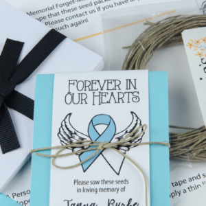 Do-It-Yourself Cancer Awareness Memorial Forever In Our Hearts Seed Packets