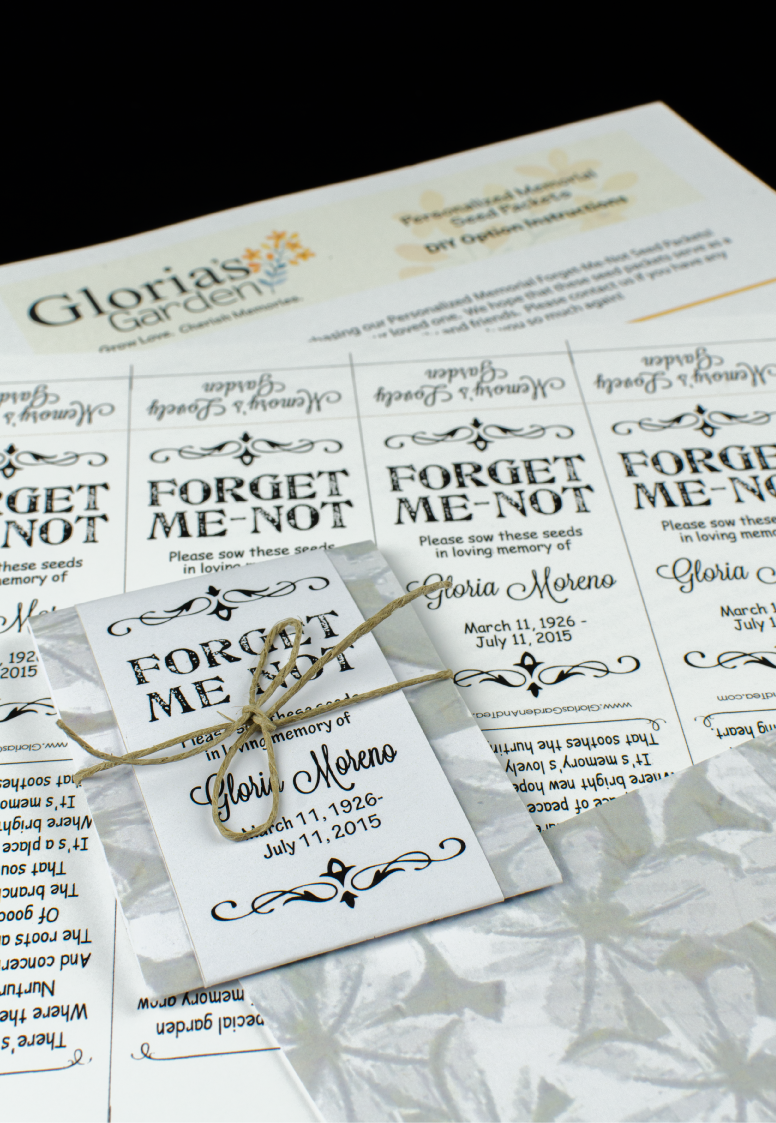 Memorial Wildflower Seed Packets with Daisies – Gloria's Garden